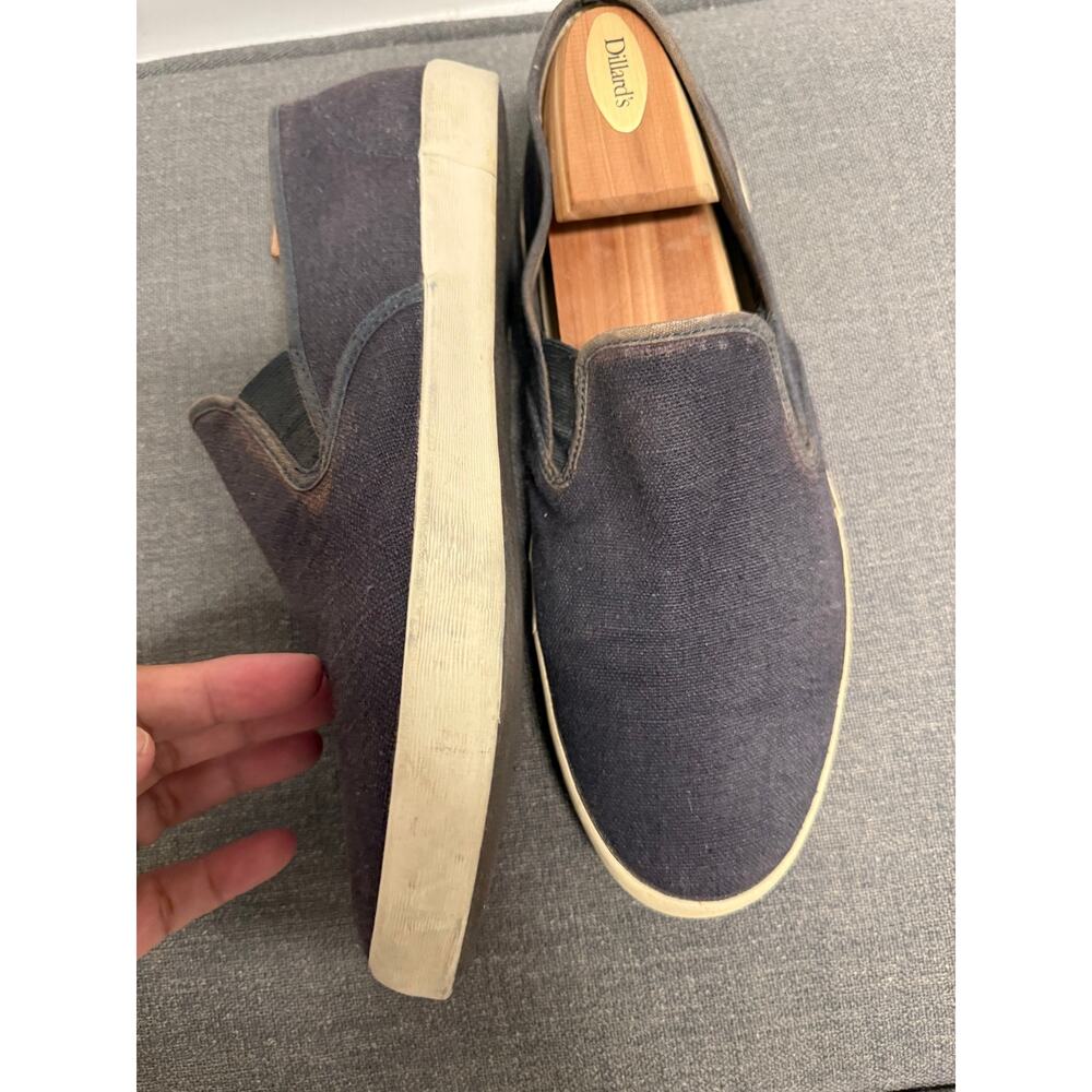 Seavees Baja slip on Sneakers Shoes Slate Navy Linen Men  size 11
